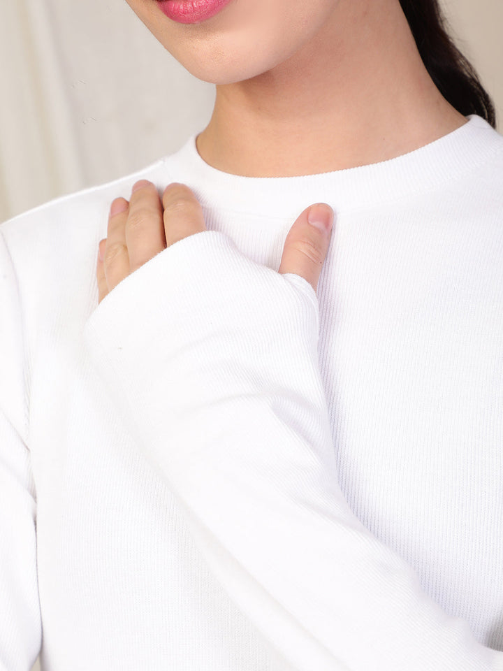 Maternity Rib T-shirt - White