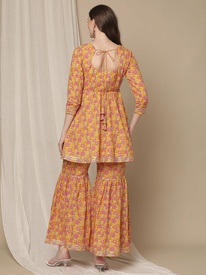 3pc. Maternity Short Kurti with Sharara