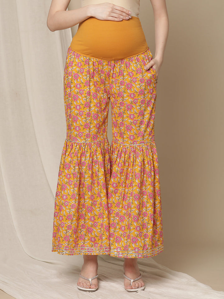 3pc. Maternity Short Kurti with Sharara