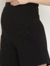 Maternity Cotton Shorts - Black