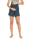 Maternity Cotton Shorts - Indigo Blue