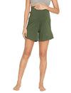 Maternity Cotton Shorts - Myrtle Green