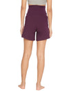 Maternity Cotton Shorts - Purple