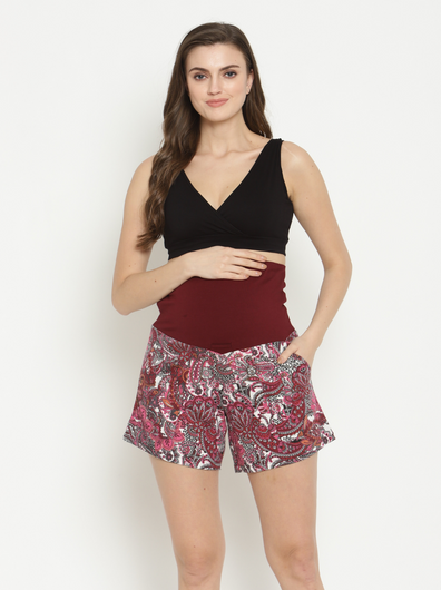 Maternity Printed Shorts