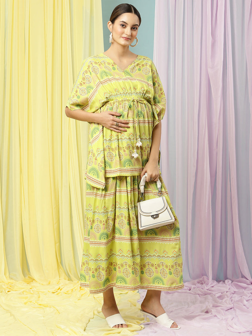 2pc. Maternity Top + Skirt Set