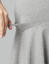 Maternity Adjustable Flared Skirt - Grey