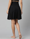 Maternity Adjustable Flared Skirt - Black