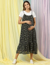 Sleeveless Maternity Dress- Grey