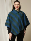 Maternity Woollen Poncho- Stripe