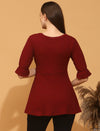 Pregnancy Tunic Top- Burgundy