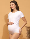 Maternity Bodysuit Top- White