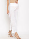Maternity Cotton Palazzo Pants- White