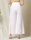 Maternity Flared Palazzo Pants- White