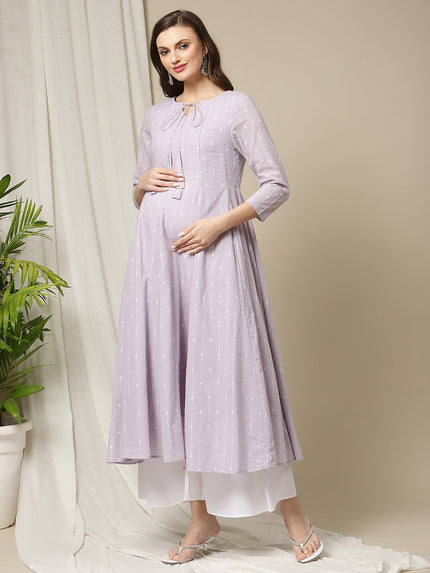 Maternity Flared Palazzo Pants- White