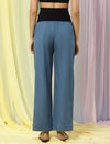 Wide-Leg Maternity Jeans- Blue