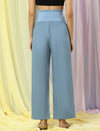 Wide-Leg Maternity Jeans- Light Blue