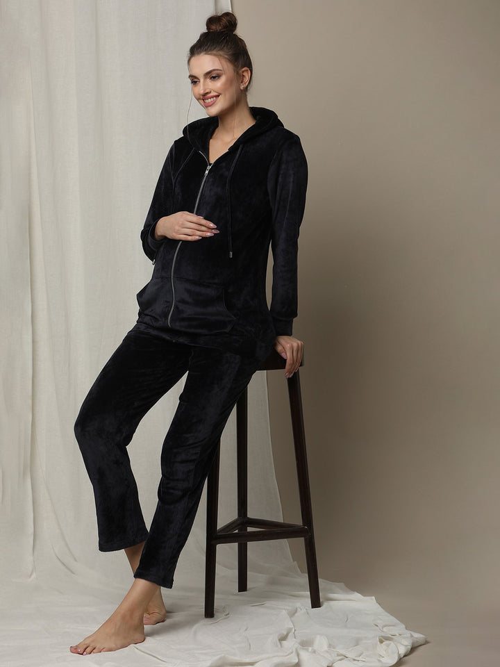 2pc. Maternity Pyjama + Hoodie Set