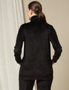 Maternity Winter Velvet Jacket- Black