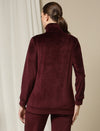 Maternity Winter Velvet Jacket- Burgundy