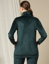 Maternity Winter Velvet Jacket- Green