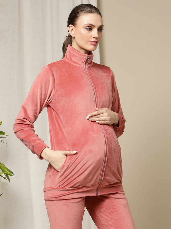 Maternity Winter Jacket - Velvet