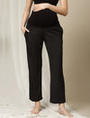 Maternity Wide-leg Winter Pants- Black