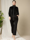 Winter Maternity Set with Jacket and Pyjama- Black