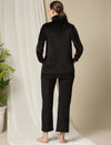 Winter Maternity Set with Jacket and Pyjama- Black