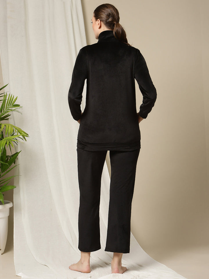 2pc. Maternity Winter Set- Velvet