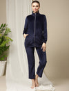 Winter Maternity Set with Jacket and Pyjama- Navy Blue