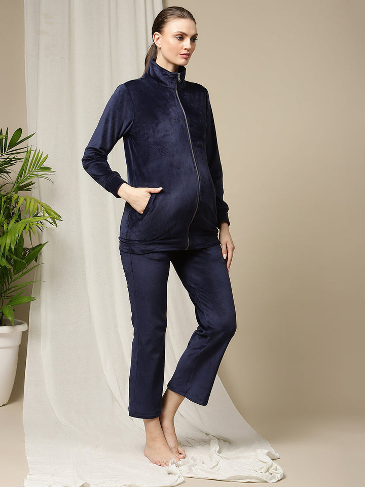 2pc. Maternity Winter Set- Velvet