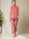 2pc. Maternity Velvet Set- Winter- Pink