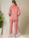 2pc. Maternity Velvet Set- Winter- Pink