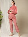 2pc. Maternity Velvet Set- Winter- Pink
