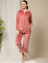 2pc. Maternity Velvet Set- Winter- Pink