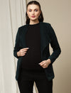 Maternity Winter Woolen Jacket- Green