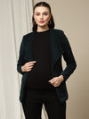 Maternity Winter Woolen Jacket- Green