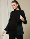 Maternity Winter Woolen Jacket- Green