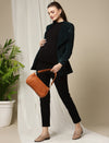 Maternity Winter Woolen Jacket- Green