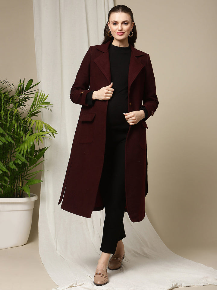 Maternity Wool Wrap Coat