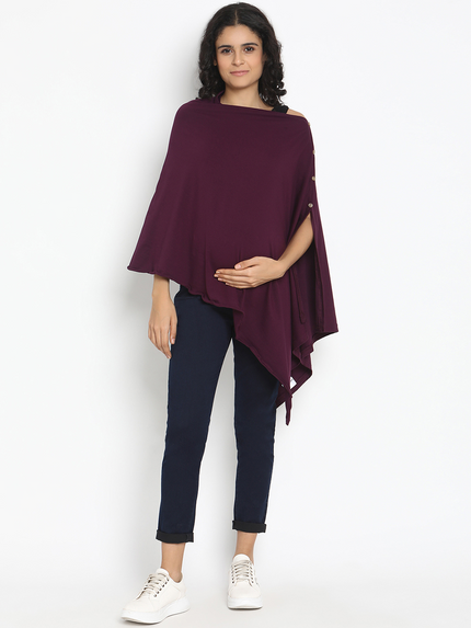 6-in-1 Nursing Cover- Black/Blue