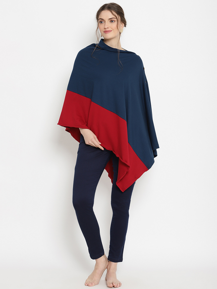 6-in-1 Nursing Cover- Black/Blue