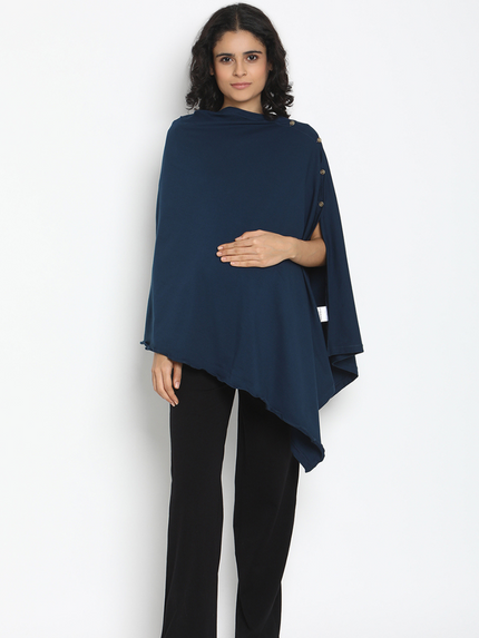 6-in-1 Nursing Cover- Black/Blue