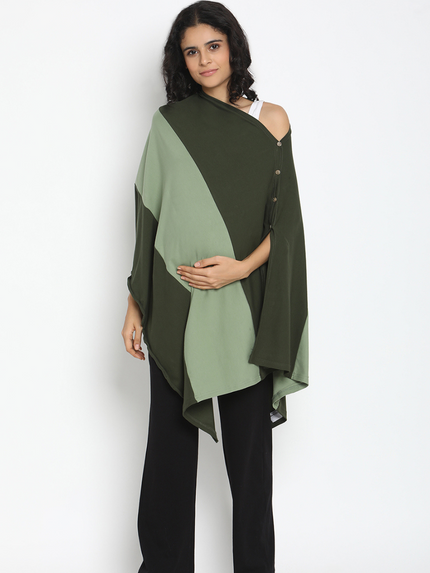 6-in-1 Nursing Cover- Black/Blue