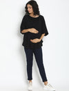 Maternity/Feeding Cover Poncho- Black