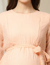 Peach Georgette Maternity Dress
