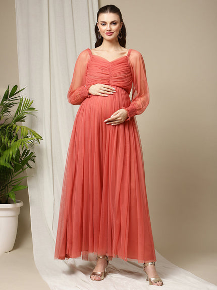 Pink Pregnancy Gown Dress