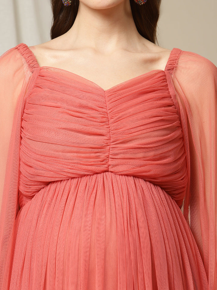Pink Pregnancy Gown Dress