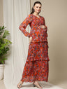 Pleated Tiered Maternity Maxi Dress