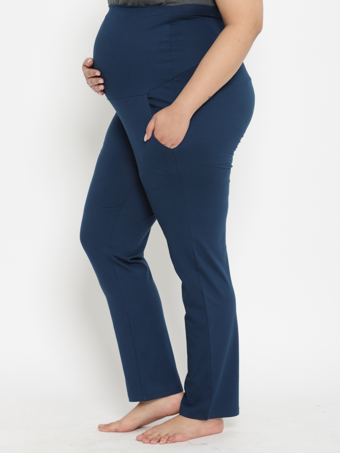 HUPOM Palazzo Pants For Women Casual Women Capri Pants Suit Slacks High  Waist Rise Long Straight-Leg Blue L - Walmart.com